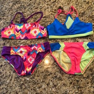 2 Justice bathing suits size 12 kids